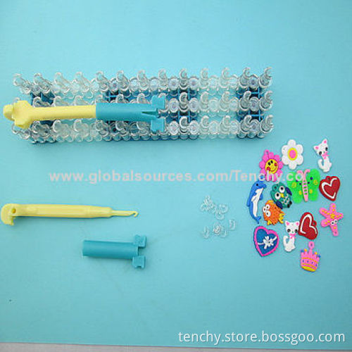 DIY loom bands made from silicone or TPR, rainbow colorNew